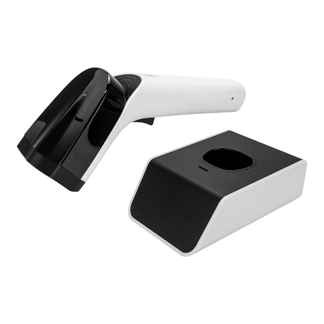 Lector de código de barras Netum 1D inalámbrico con base