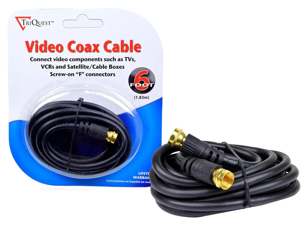 Cable coaxial macho macho rg59 1.8 metros - Tecatech-uy