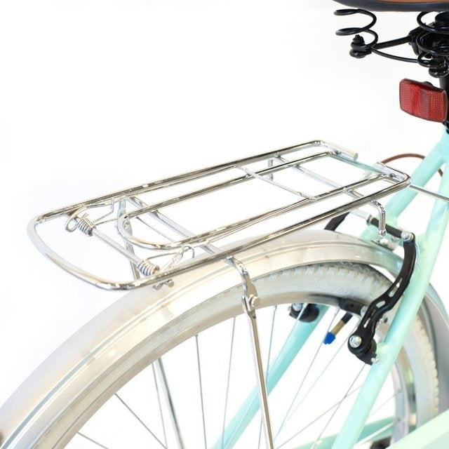 Bicicleta de paseo aluminio c/canasto R26 7V verde
