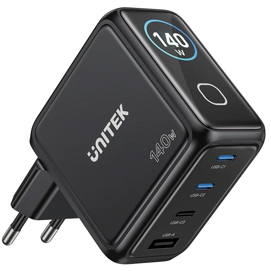 Cargador Unitek Rexo 140W 4 Puertos GaN