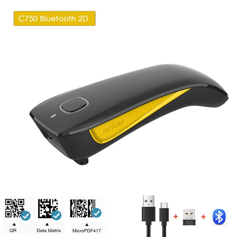 Lector de código de barras Netum 2D compacto inalámbrico