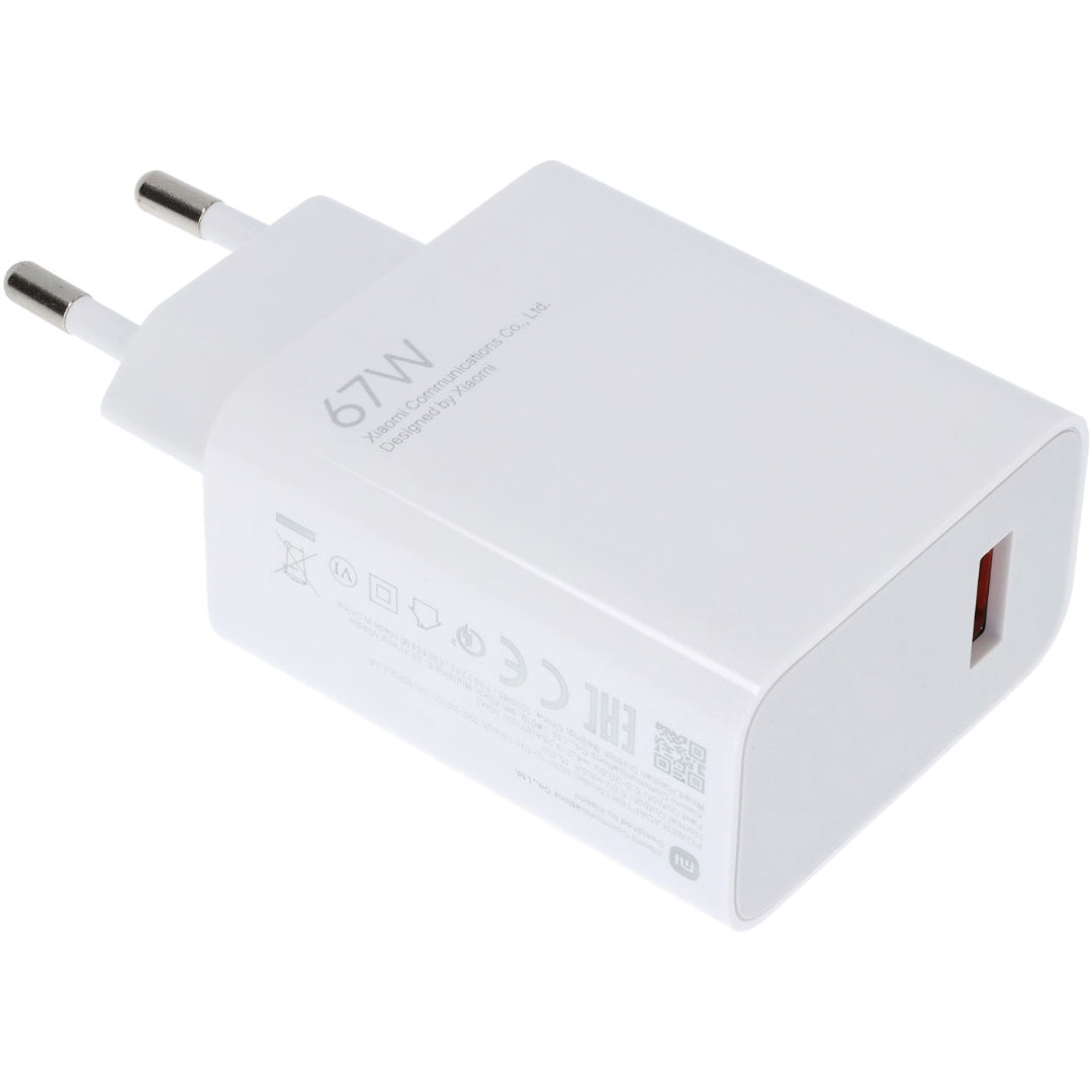 Cargador Xiaomi 67W HyperCharge USB A