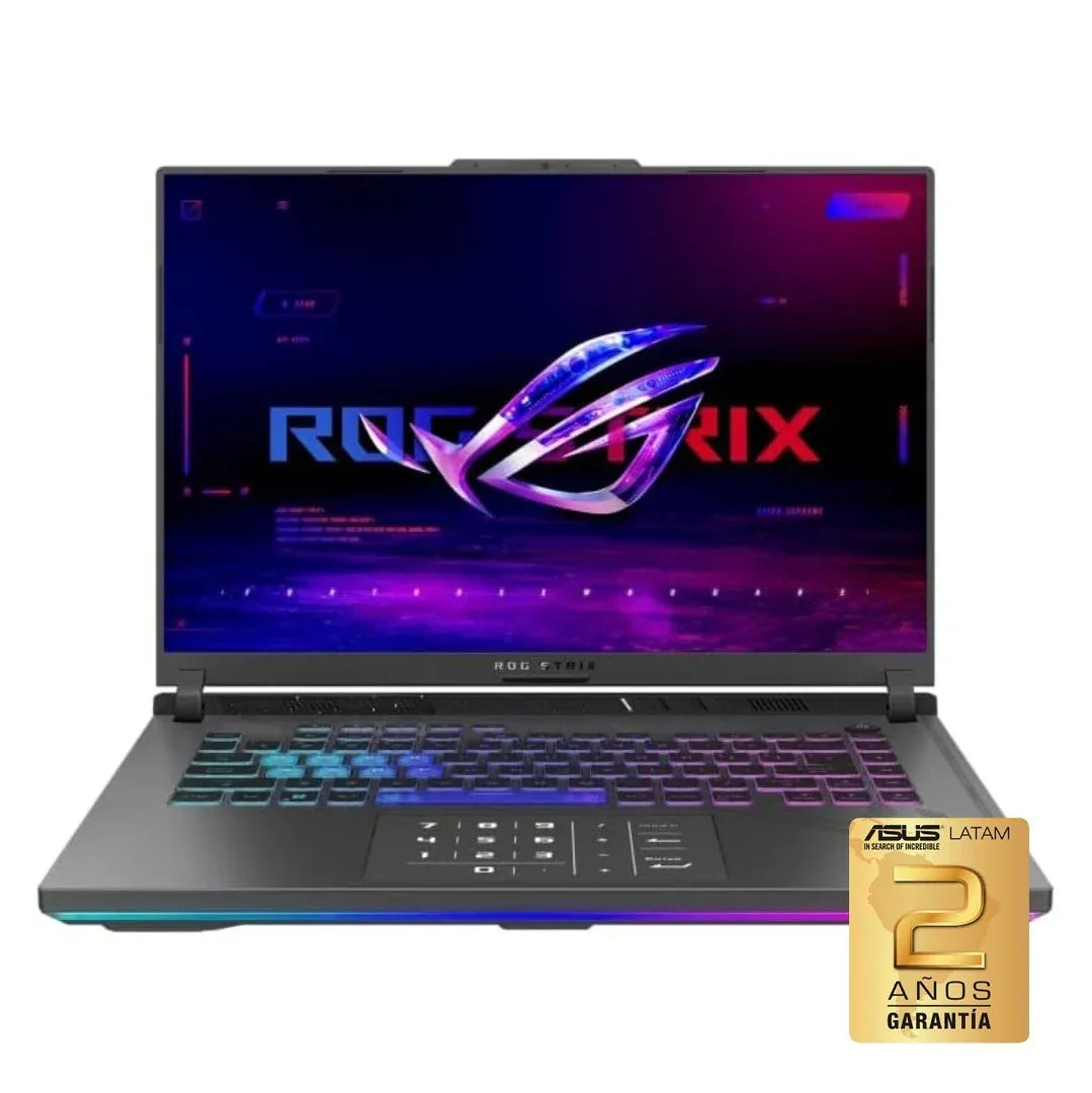 Notebook Gamer Asus ROG Core i9 5.6Ghz, 16GB, 1TB SSD, 16 FHD+ 165Hz, RTX 4070 8GB - Tecatech-uy
