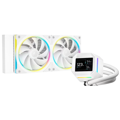 Cooler Liquido DeepCool LM240 Pantalla LCD 2.4 ARGB Blanco