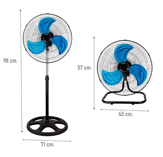 Set de 2 ventiladores 3 en 1 de 18 pulgadas