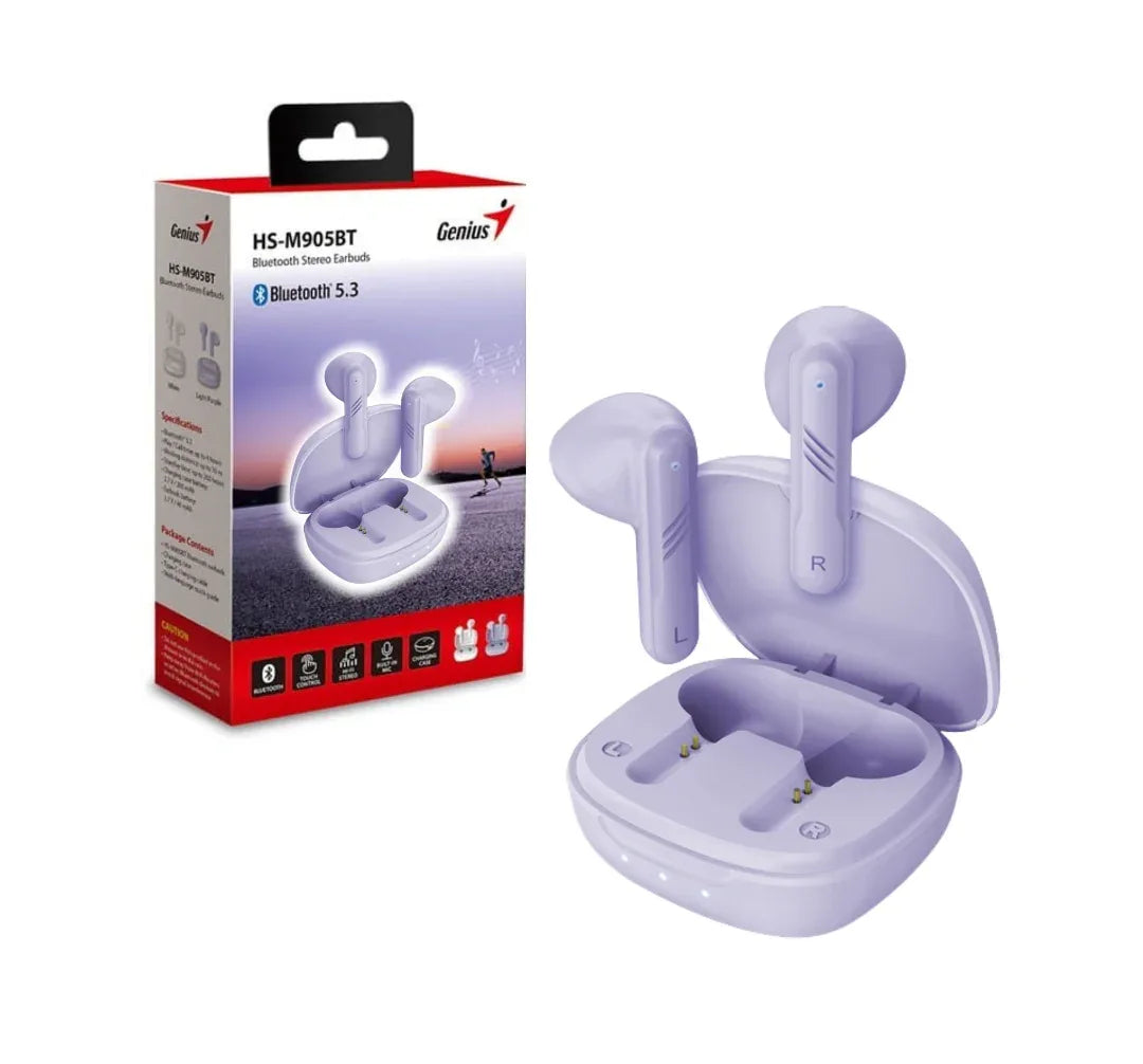 Auriculares TWS Genius HS-M905BT violeta - Tecatech-uy