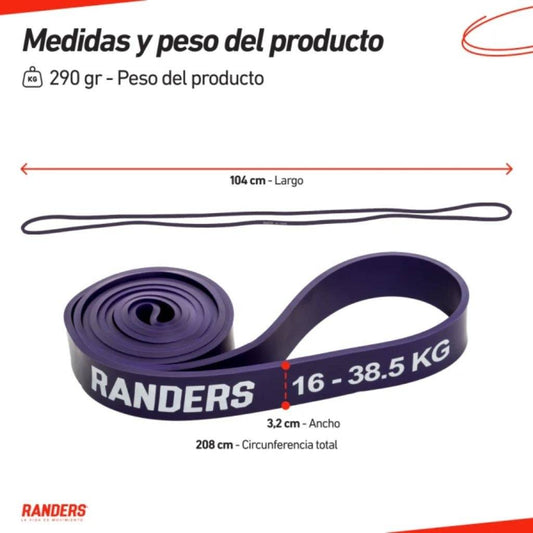 Banda Elastica Powerband 32mm Violeta Randers
