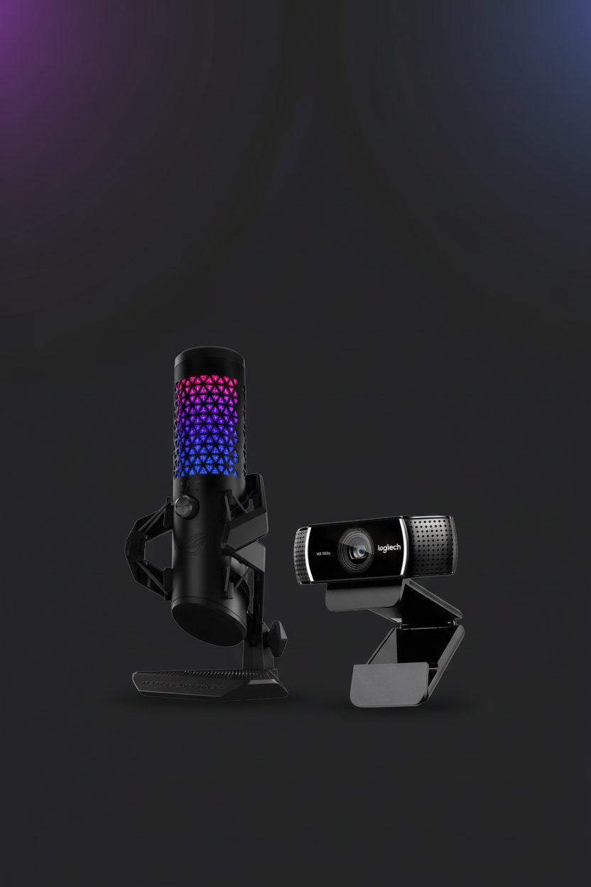 Bundle Streaming ASUS ROG Carnyx + Logitech C922 Pro – Micrófono y Webcam para Streamers